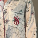 Victoria's Secret  Women's L Pants/Top Pajama Set 2-Piece Christmas White #66 Photo 11