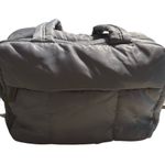 Jadelynn Brooke  Puffer Quilted Messenger Crossbody Bag Gray Computer Zipper Photo 0