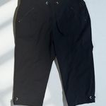 Weekends by Chicos Black Perfect Stretch Capri Pants Size 2.5 Drawstring Size L Photo 0