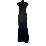 Metisu Black One Shoulder Split Fishtail Mermaid Maxi Dress Size‎ XS Photo 4