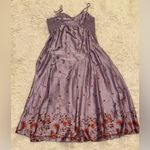 Free People New  On My Own Floral Satin Nightgown Dress lilac combo sz S Photo 7