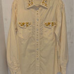 MADAME BRAND CREME COLORED EMBELLISHMENT ALL OVER LONG SLEEVE BUTTON DOWN Size undefined Photo 0