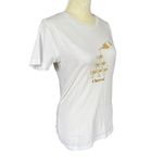 J.Crew  The Collector Tee white short sleeve crewneck stretchy "Cheers" t-shirt Photo 1