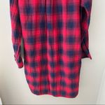 Madewell  Buffalo Check Long Sleeve Dress Red Sz Small Photo 9