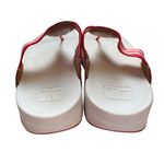 FitFlop Walkstar Toe Post Sandals Red White Striped Flip Flop Comfort Size 9 Photo 4