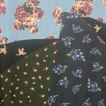 Anastasia Bird Floral Patchwork Cold Shoulder Silk Dress Parker Photo 8