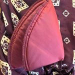 Anne Klein 80s VTG Burgundy 100% Silk Jacquard Weave Geometric Mock Neck Blouse size 12 Photo 8