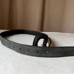 Gerard Darel Gray Nubuck Leather Belt 1.25" Made in France Gold Tone Buckle 30 Photo 6