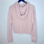 Wild Fable Waffle Knit Blush Pink Cropped Hoodie Size M Photo 1