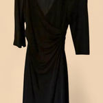 David Meister  Size 2 Black Side Ruched Dress‎ Cocktail/Formal/Party Photo 0