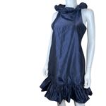 Samantha Treacy Navy Blue Taffeta Cocktail Dress Size 6 Photo 7