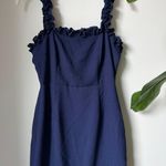 superdown Navy Ruffled Dress Photo 2