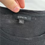 Drew  black lagenlook grey black long sleeve T-shirt flannel sleeves size large Photo 1