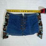 Vintage Rag City Blues Skirt Size M Crochet Hippie Boho Festival Coachella 80s Size M Photo 5