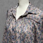 Dress Forum  LOS ANGELES | Floral Flare Sleeve Button Down Collared Blouse Size L Photo 1