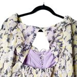 Free People Mabel Printed Blouse Lilac Combo Photo 6