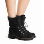 Stuart Weitzman Black Fur Boots Photo 1
