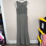 Monique Lhuillier New slate ML BRIDESMAIDS lace Chiffon Gown size 6 Photo 7