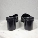 VTG Bass Artist Mules Womens 6 Black Leather Slip On Square Toe Block Heel 2003 Photo 8