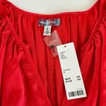 Urban Outfitters  Rebecca Red Long Sleeve Jacquard Boho Holiday Mini Dress Small Photo 2