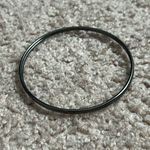 Set of 2 women’s vintage dark grey/silver dainty bangle bracelets one‎ size Gray Photo 4