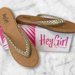* Stylish HeyGirl Braided Flip Flops by Corkys Women's Size 9 Summer Brown Photo 0