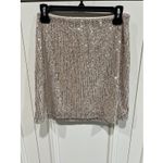 Old Navy  Sequin Mini Skirt Champagne Silver Shine Party Holiday NYE Glitz Bling Photo 1