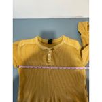 Wild Fable  Yellow Waffle Knit Cropped Henley - XS Photo 4