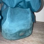Coach  Petal Drawstring Dark Teal Bucket Leather And Suede Bag Purse #F11829 Photo 7