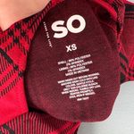 SO  Vibrant Red and Black Checkered Mini Dress Photo 2