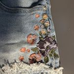 Mossimo Supply Co Embroidered Jean Shorts Floral  Photo 2