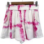Calia Shorts Womens XS High Rise Watercolor Tie Dye Pink White Coverup Shorts Photo 2