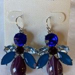 The Great Catherine Stein Earrings Purple Blue and Teal Pierced Colors & Design NEW Photo 0