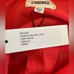 L'Agence NWT L’Agence Lunetta Military button down top  in Hibiscus XS Photo 12