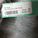 RD Style NWT  plus size gray cold shoulder dress Photo 2