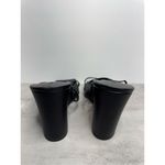 Open Edit  Wedge Sandals Size 9 Black Open Square Toe Photo 5