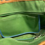 Coach  canvas shoulder tote handbag L3J-4428 beige blue green Photo 7