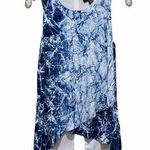 Fifteen Twenty Split Back Layered Tank Top Blue and White Print Size XS Photo 0