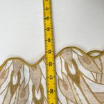 Farm Rio NWOT  Midi Skirt Off-White/Beige Lace Nature Wavy Hem Linen Size XS Photo 10