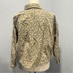 Solitaire Size L Neutral Tan Floral Embroidered Snap Front Cropped Jacket Photo 3