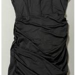 Cider Black Solid Ruched Bodycon Mini Dress Size S 🖤 Photo 1