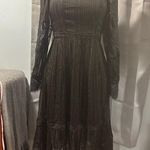 Love Shack Fancy  Jazz Dress Black Metallic Lace Trim 2 NWT $695 Damaged Photo 1