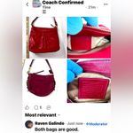 Coach Ashley Vibrant Red Leather Hippie Shoulder Bag Photo 8