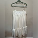 Black Halo Dixie Tiered Crepe Dress White, size Large Photo 1
