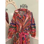 Vilagallo Abstract DRESS Women Size 44 Long Slv Pockets Career Church Size L Photo 1