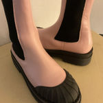 Maeve Anthropologie  women pink leather platform Chelsea boots size 7 Photo 0