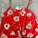 Lush Clothing Red Floral Tank Top Photo 2