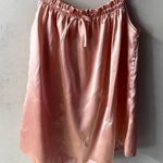 Coral Satin Embroidered Floral BabyDoll Top Size S GUC Pink Photo 8