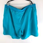 Lands' End Swim Board Shorts Drawstring Built in Brief Pockets Aqua Stretch 26W Photo 1