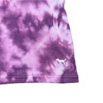 PINK - Victoria's Secret  Oversized Tie Dye Purple Ribbed Short Sleeve Tee Shirt Photo 2